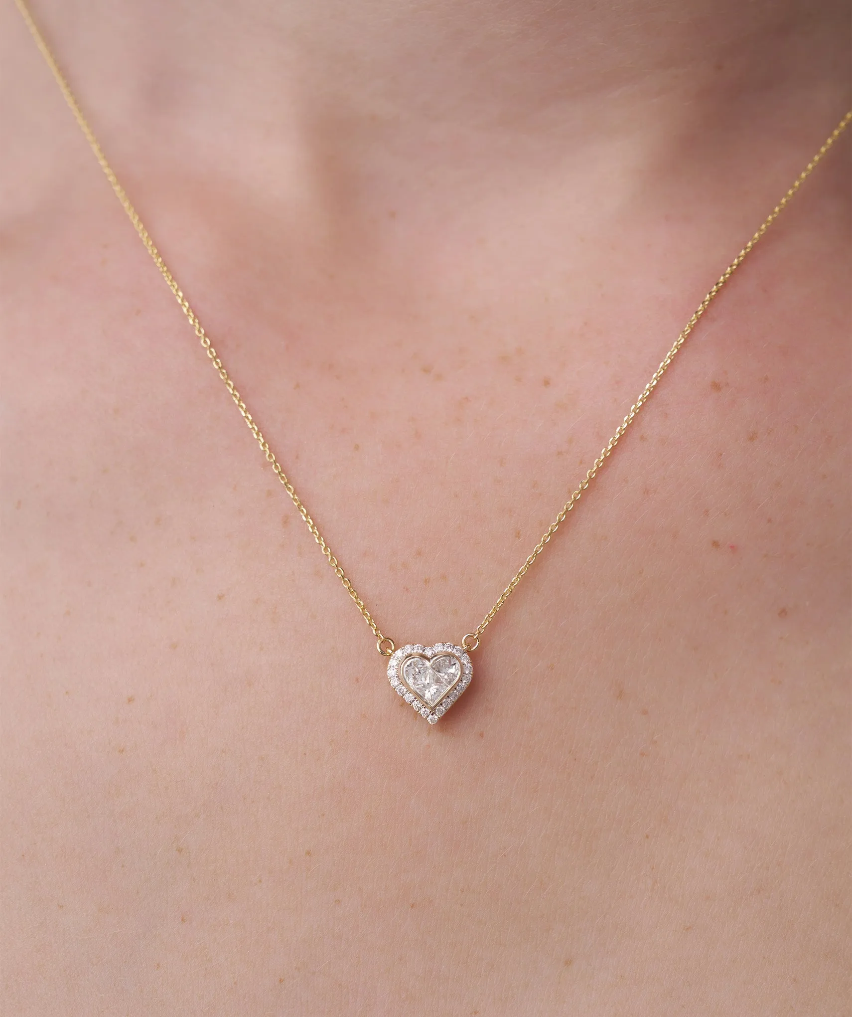 Heart-Shaped Diamond Necklace