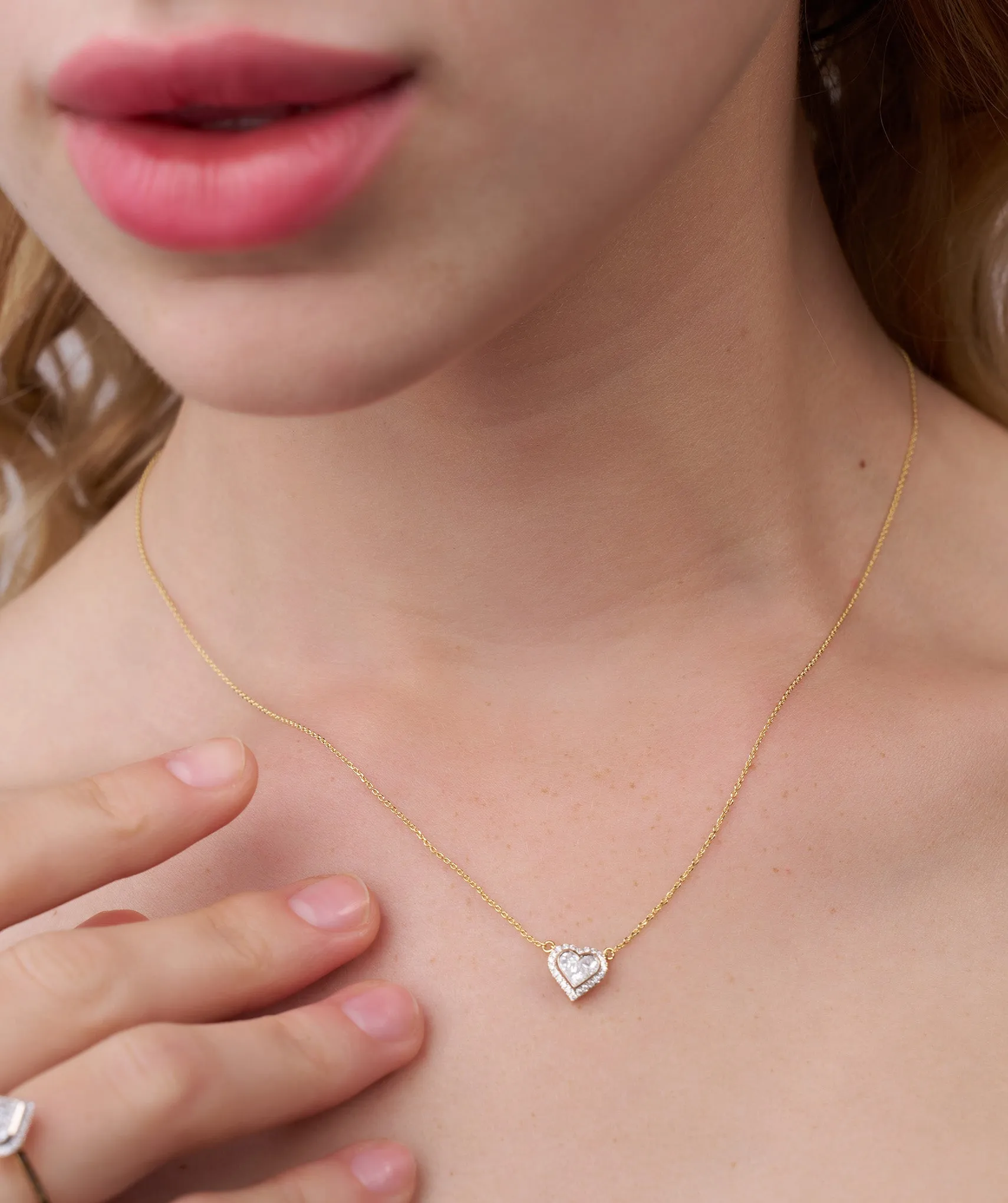 Heart-Shaped Diamond Necklace