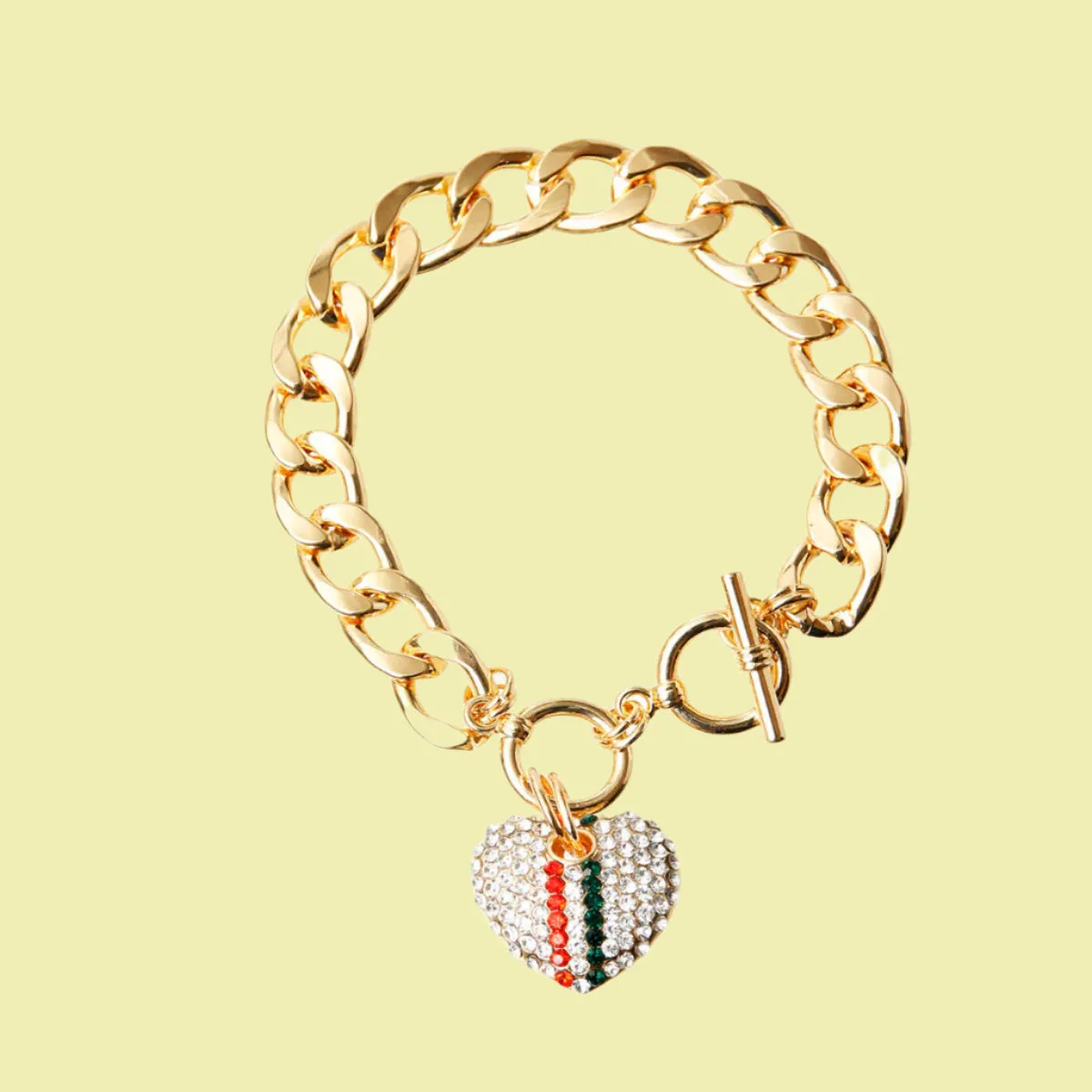 Heartfelt Beauty Charm Link Chain Bracelet for Women