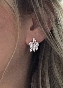 Heather - Rose gold Crystal Bridal Earrings