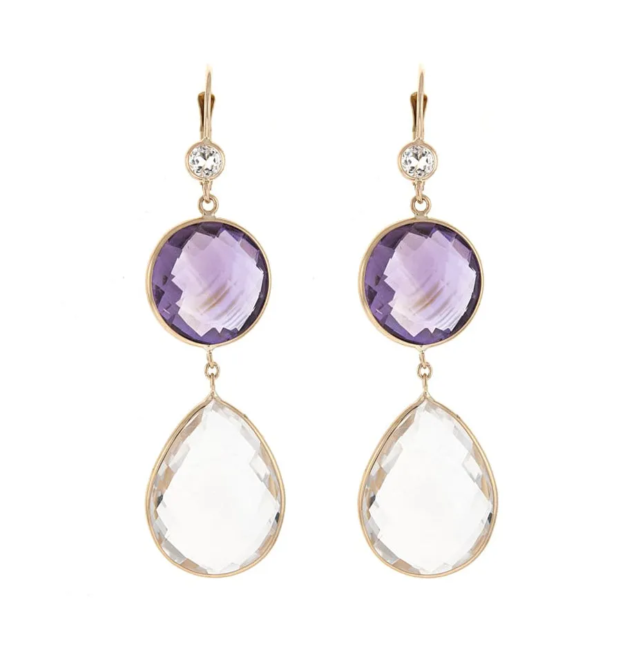 Herco Crystal & Pink Amethyst Earrings (Multiple Metals!)