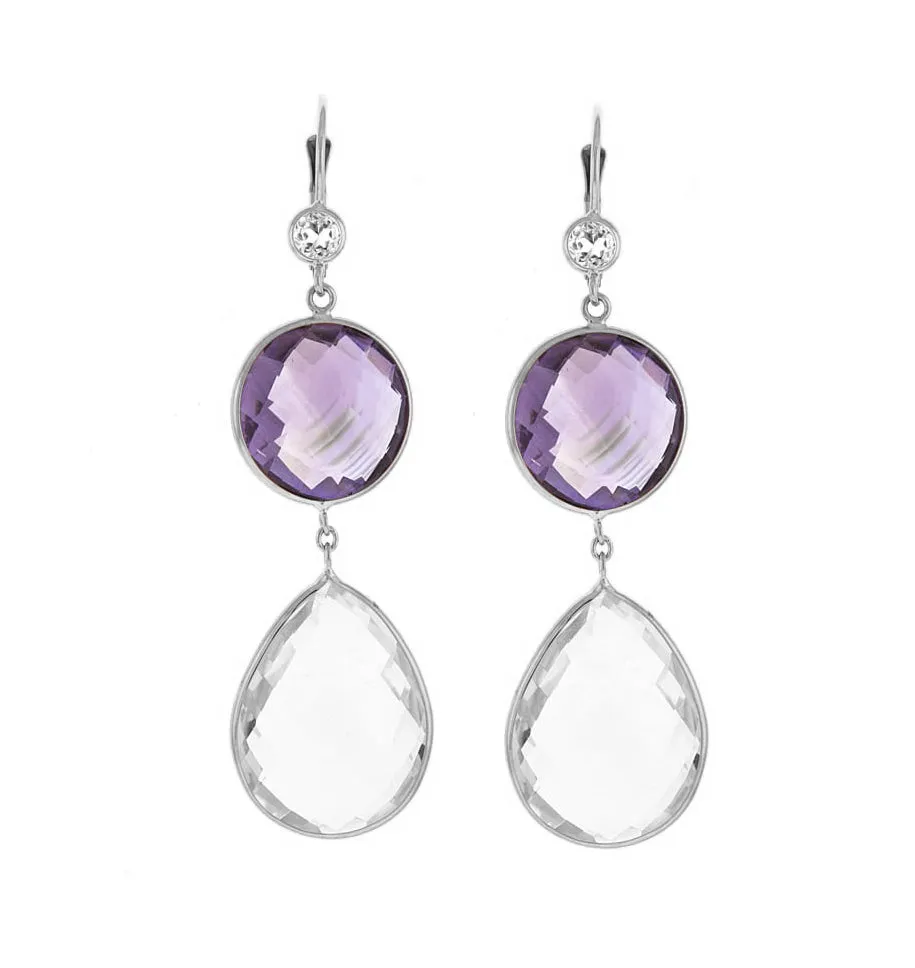 Herco Crystal & Pink Amethyst Earrings (Multiple Metals!)