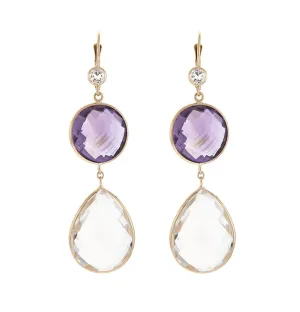 Herco Crystal & Pink Amethyst Earrings (Multiple Metals!)