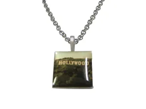Hollywood Sign Pendant Necklace