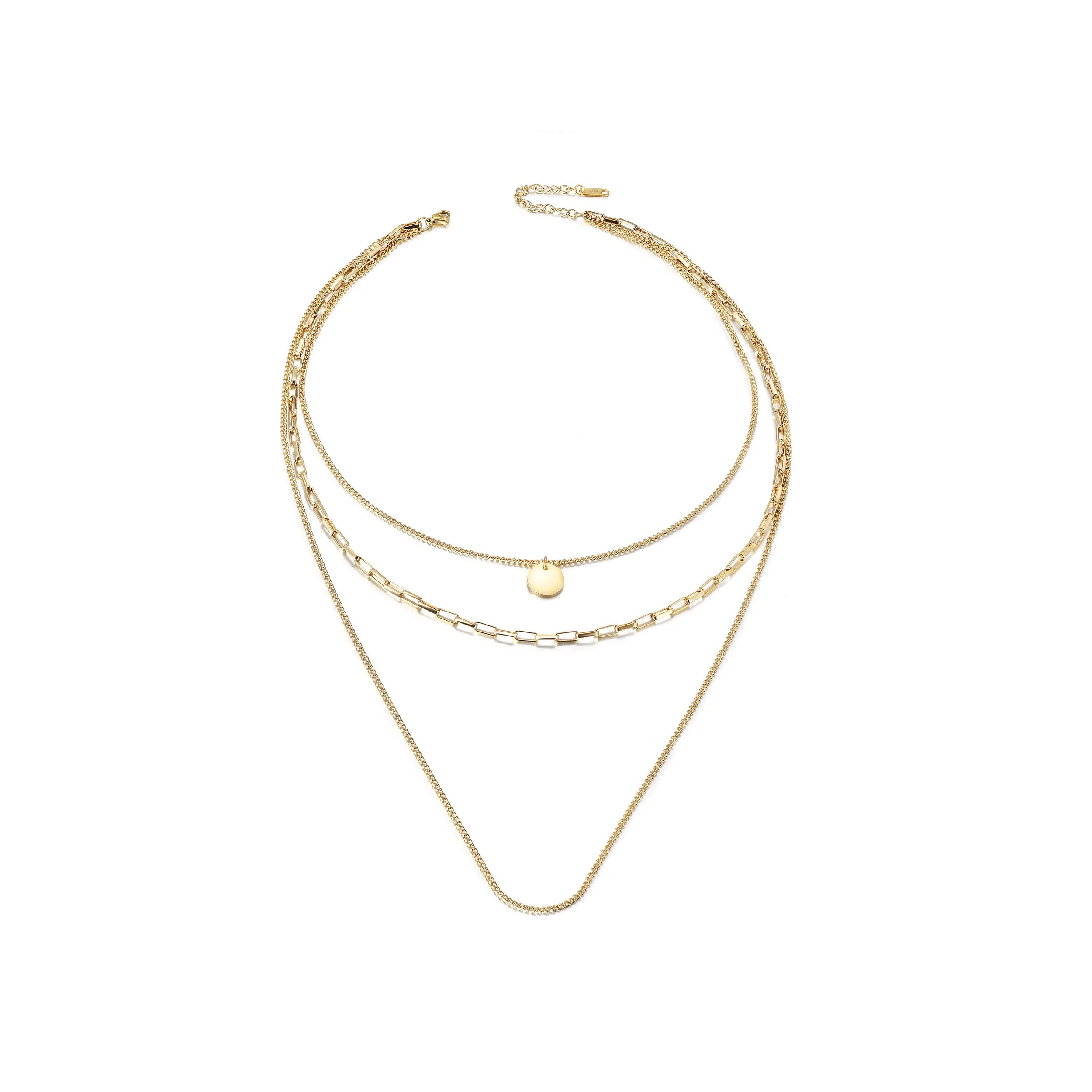Hypoallergenic Three-Layered Gold Chain - Non-Toxic & Rust-Resistant
