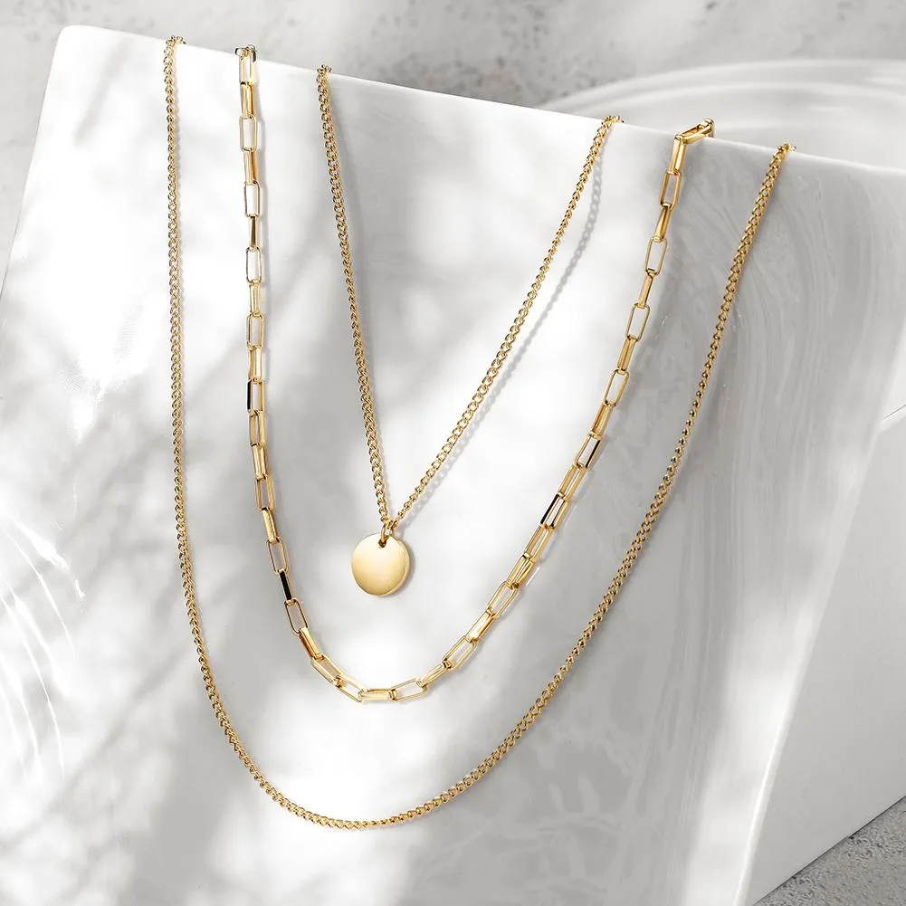 Hypoallergenic Three-Layered Gold Chain - Non-Toxic & Rust-Resistant