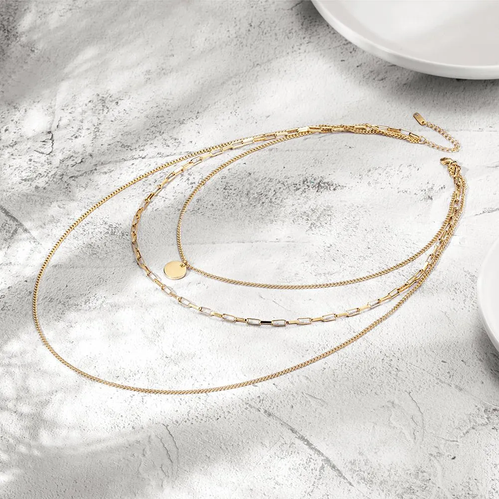 Hypoallergenic Three-Layered Gold Chain - Non-Toxic & Rust-Resistant