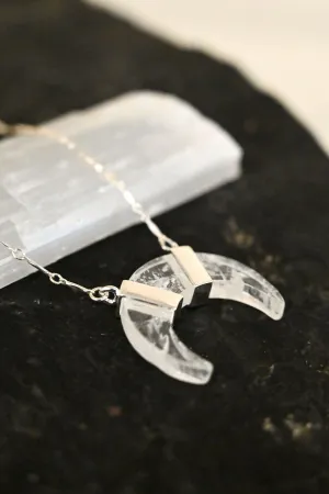 I Radiate Light Quartz Crescent Necklace