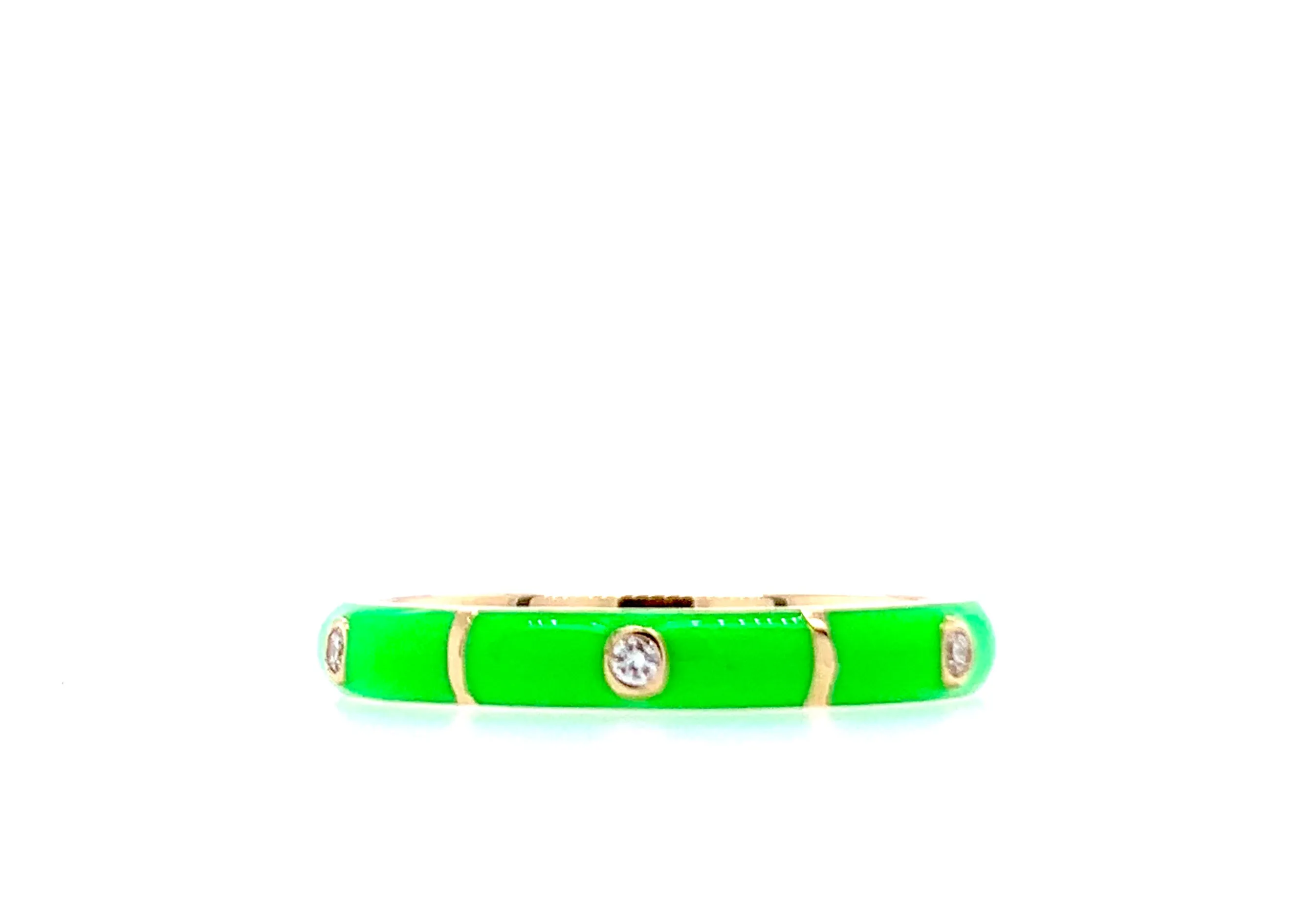 Icarus Enamel Black/Neon Green Two-In-One Ring