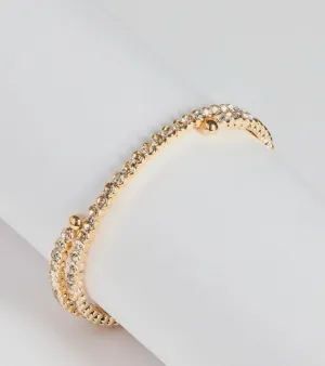 Ideal Glam Rhinestone Coil Bracelet