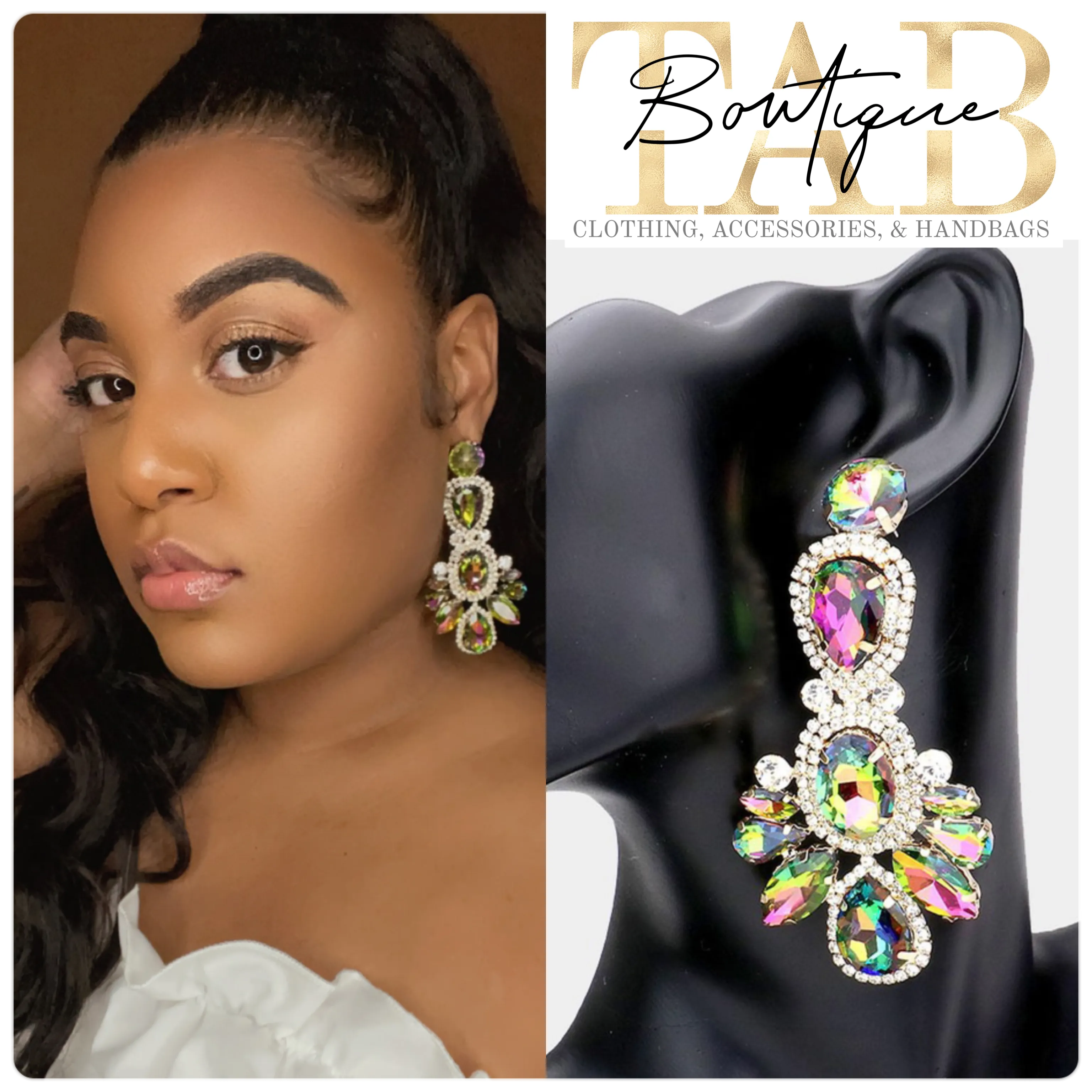 Iridescent Blossom Earrings