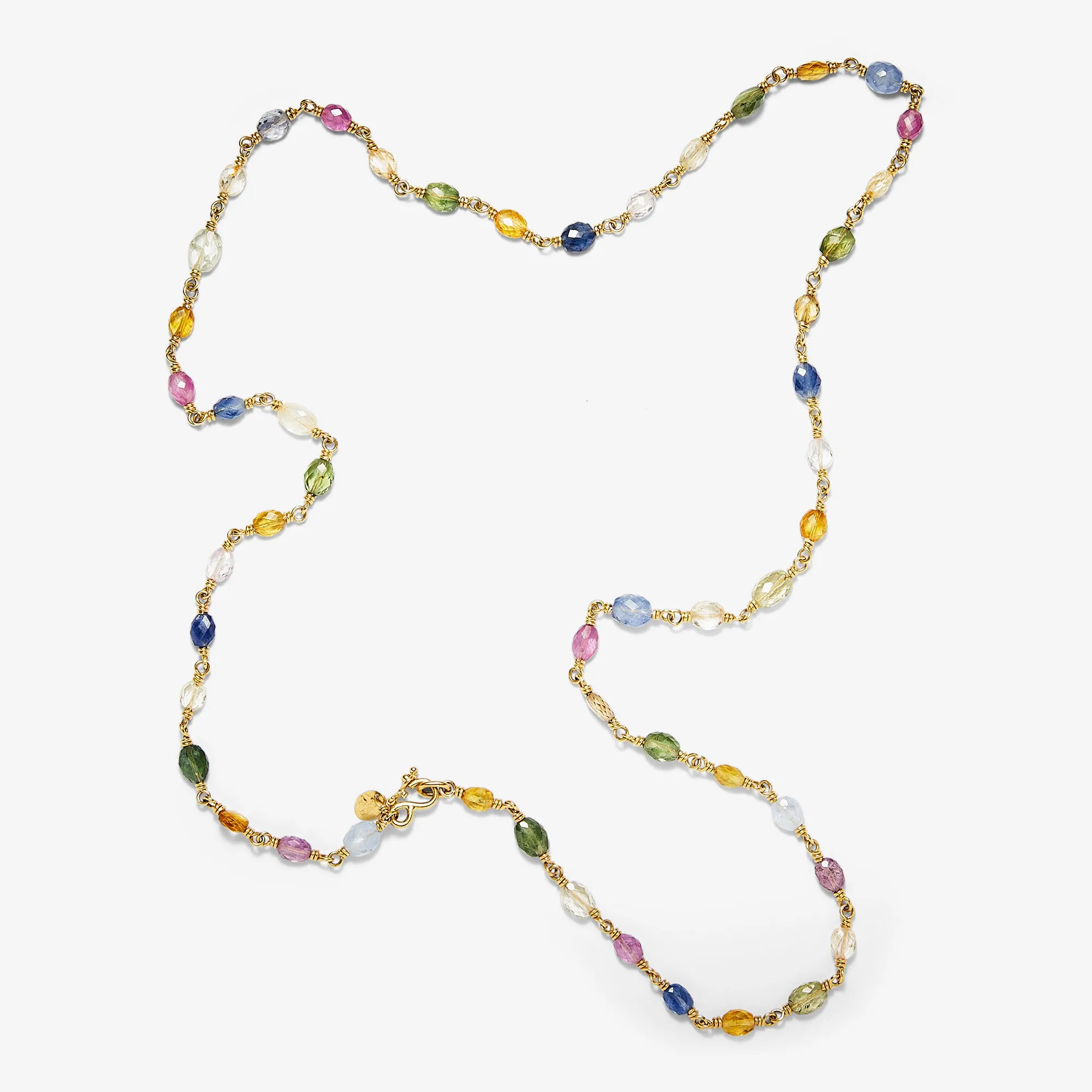 Isabella "Treasure Chest" Necklace in 20K Peach Gold- 26"
