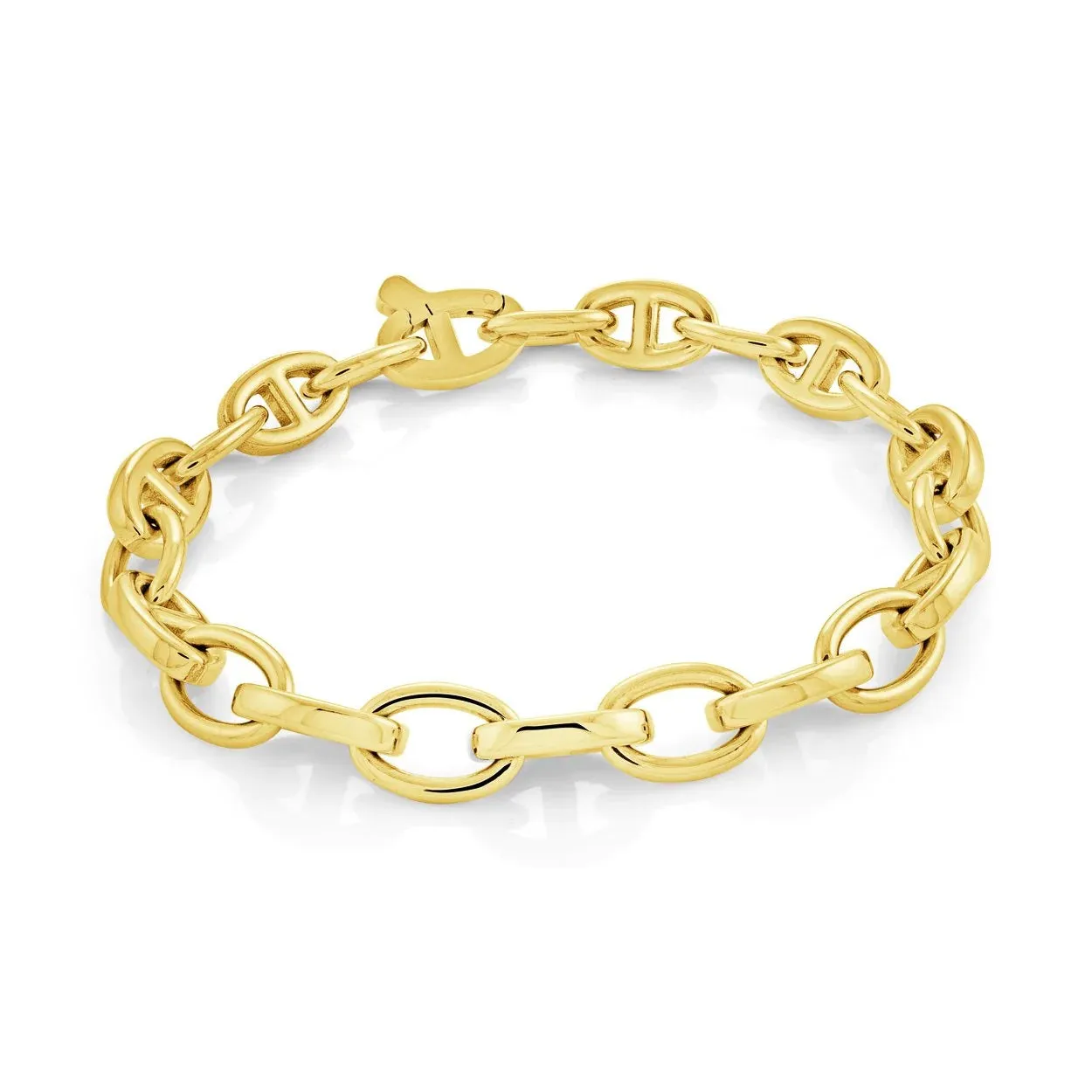 Italgem Stainless Steel (9mm) Mariner Link Bracelet 8.5"