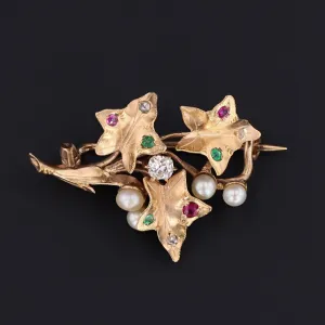 Ivy Brooch | Antique Brooch