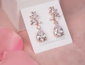 Jessica - Crystal Tear Drop Earrings