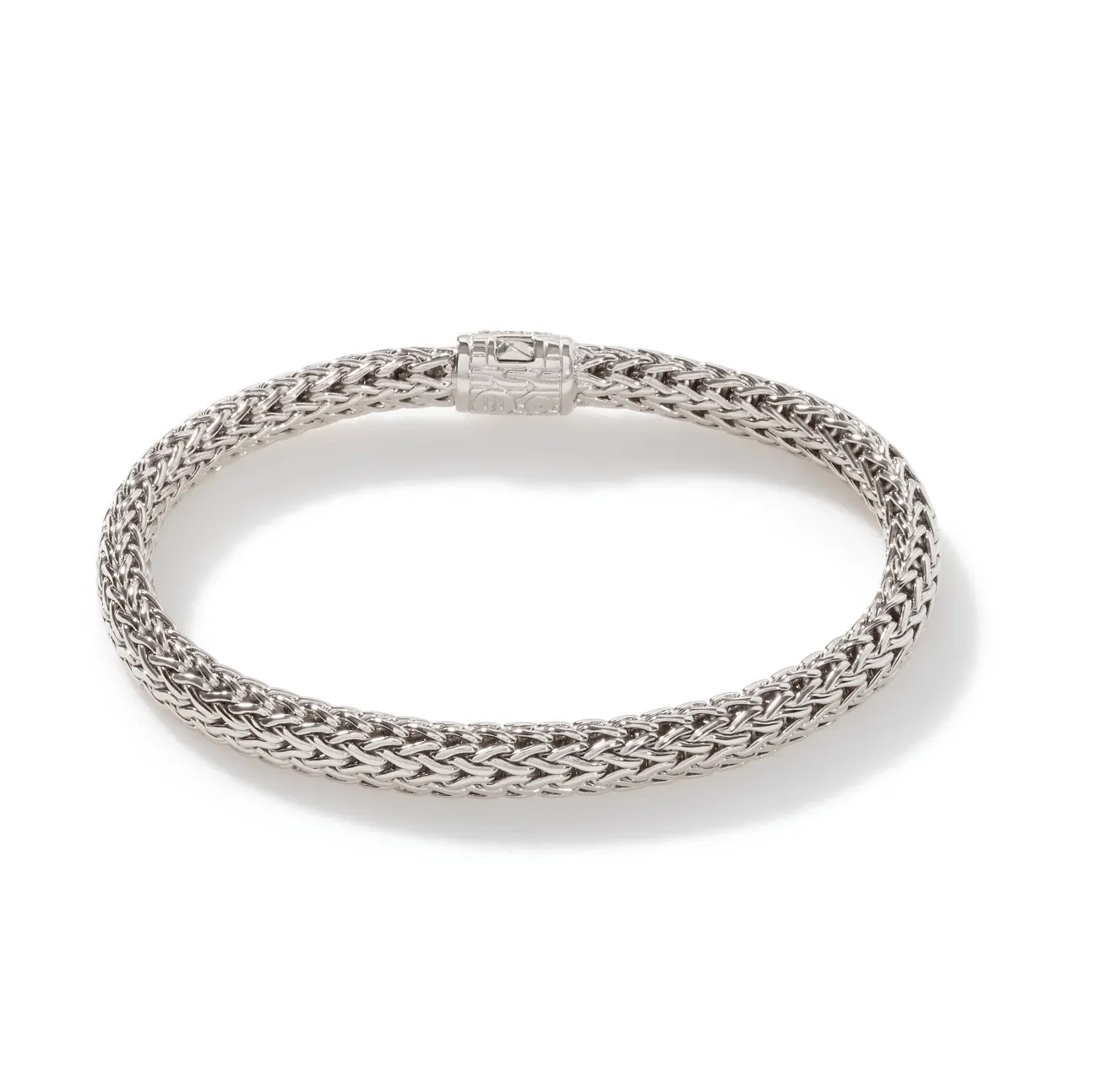 John Hardy Classic Chain Silver Diamond Pave' Bracelet 7.5mm