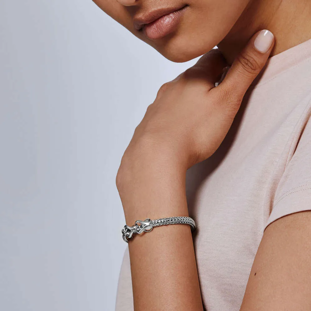 John Hardy Classic Chain Sterling Silver Asli Chain Link Station Bracelet