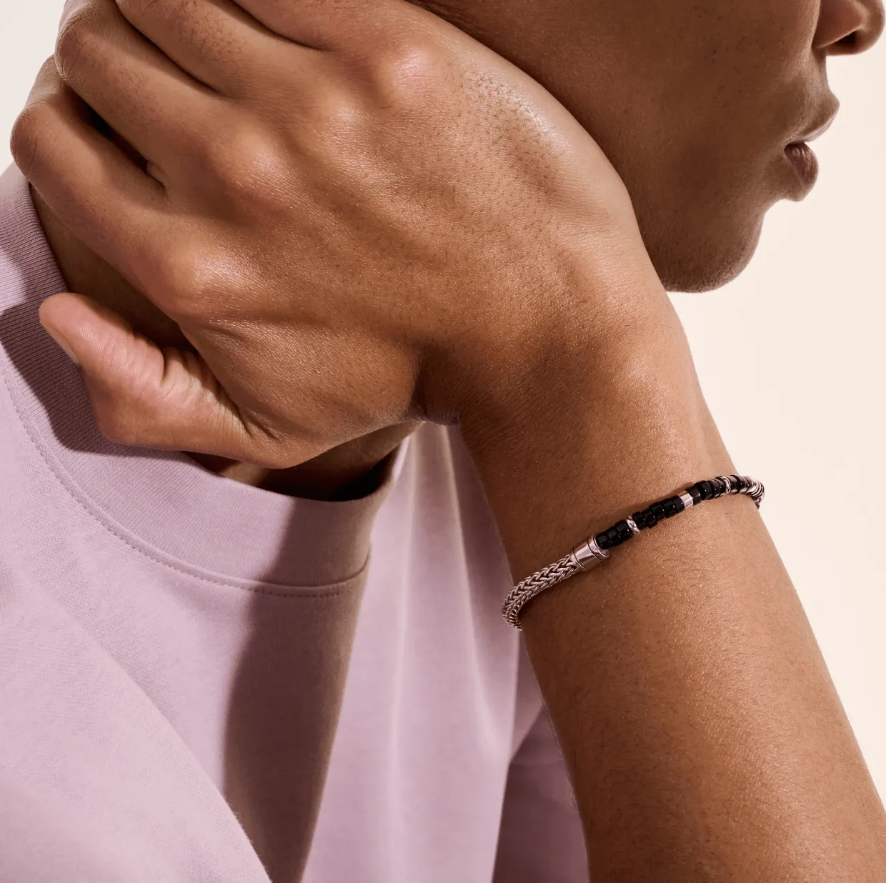 John Hardy Heishi Silver Chain Bracelet