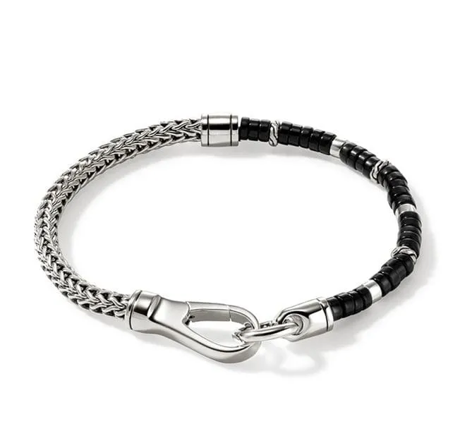 John Hardy Heishi Silver Chain Bracelet