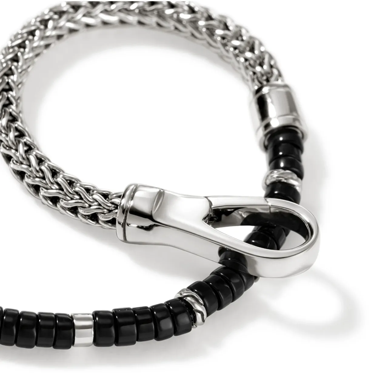 John Hardy Heishi Silver Chain Bracelet