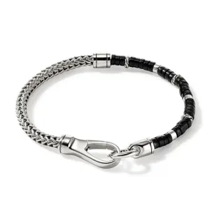 John Hardy Heishi Silver Chain Bracelet