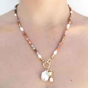 Keshi Crab Agate Necklace
