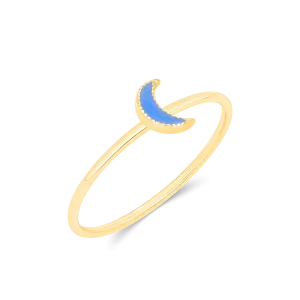 Kids Enamel Moon Ring