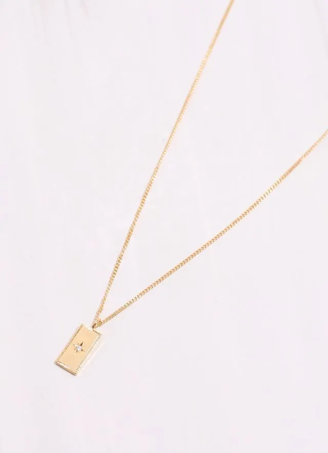 Kiersten  Necklace with charm GOLD