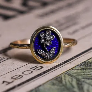 Late Victorian Diamond Forget-Me-Not Ring