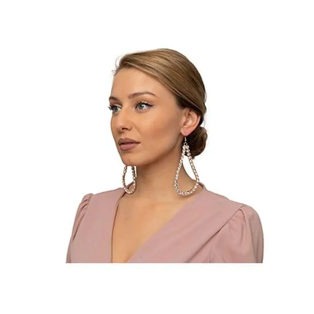 Lauryn Rhinestone Teardrop Earrings (2 Colors)