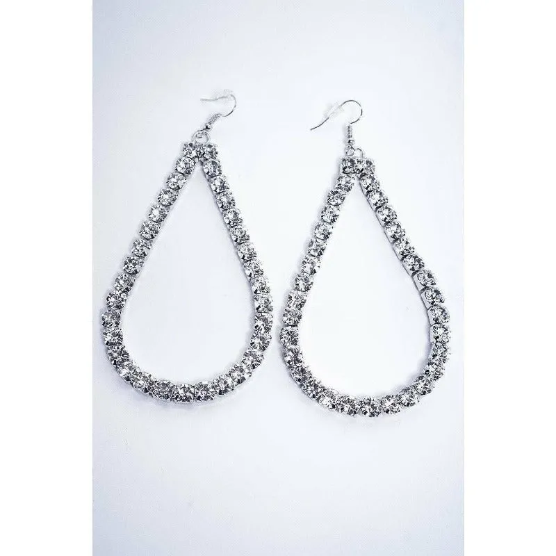 Lauryn Rhinestone Teardrop Earrings (2 Colors)