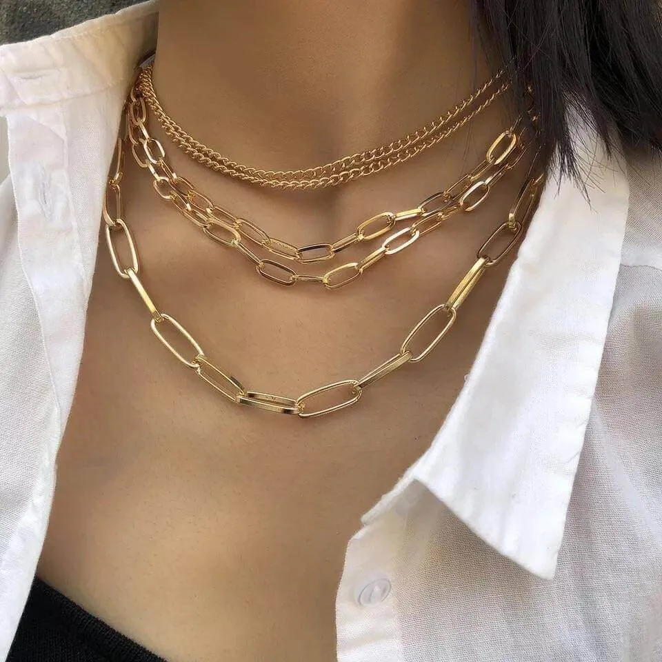 Layered Chains Necklace