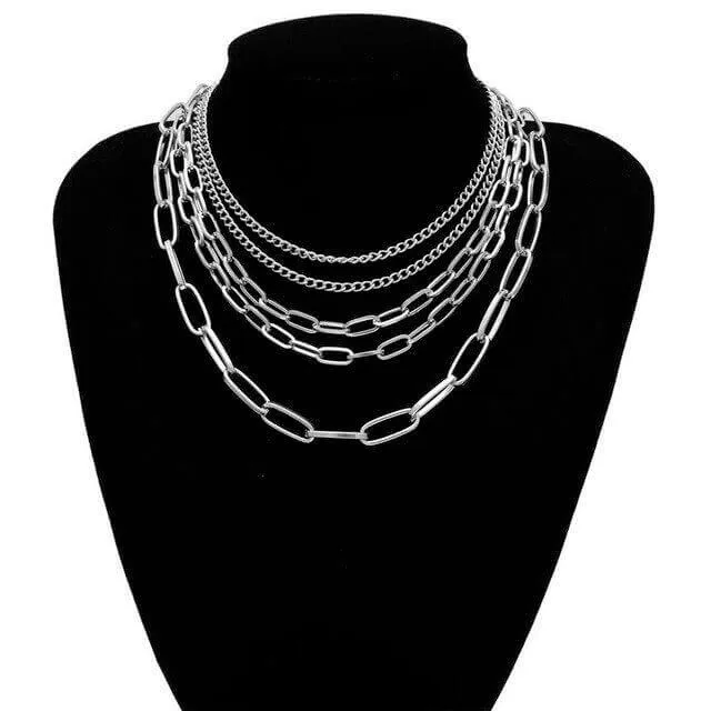 Layered Chains Necklace