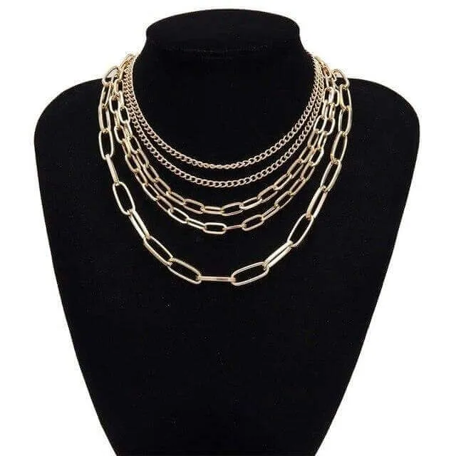 Layered Chains Necklace