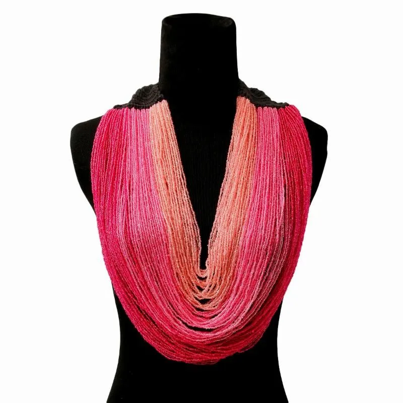 Layered Seed Beaded Necklaces