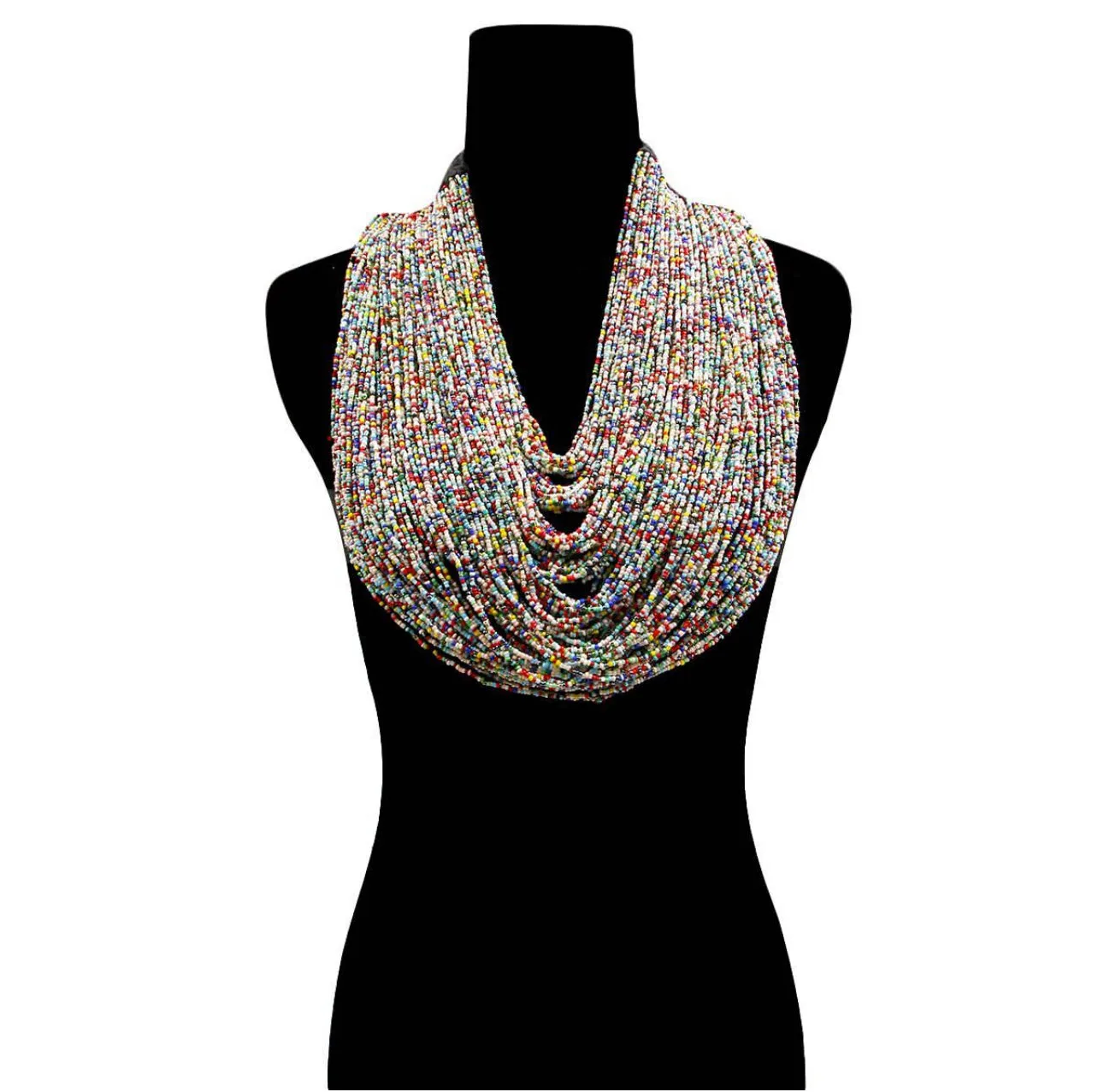 Layered Seed Beaded Necklaces