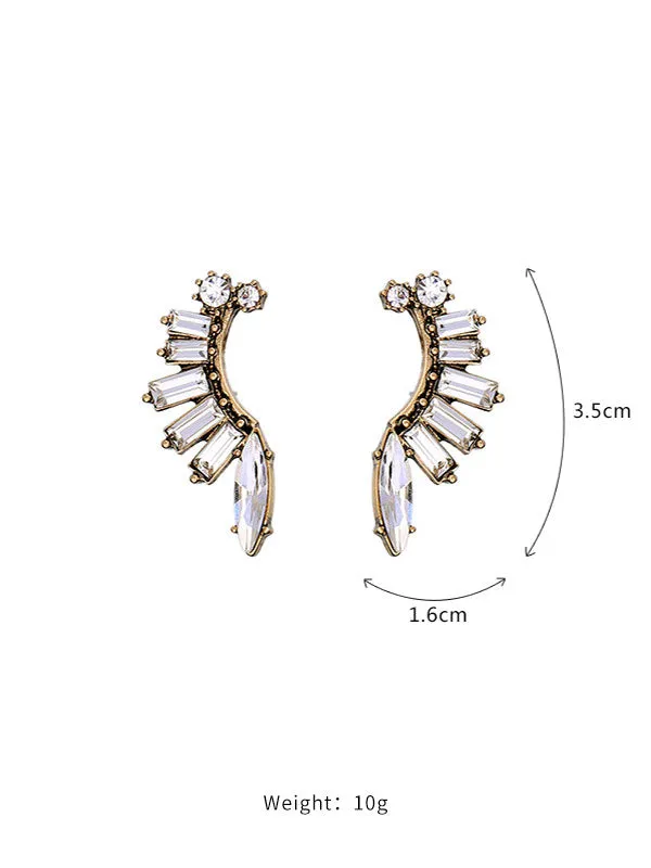 Leaf Pattern Alloy Earrings