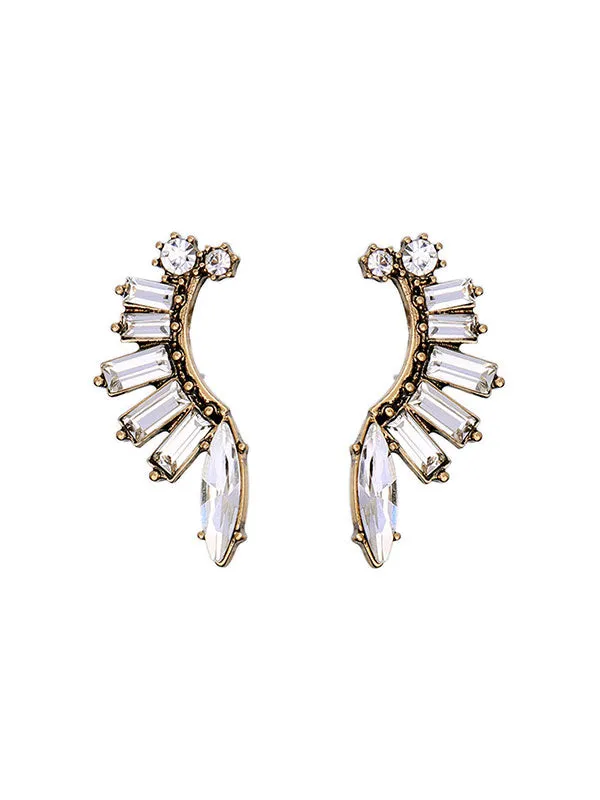 Leaf Pattern Alloy Earrings