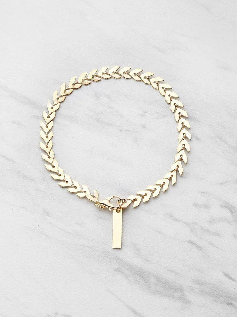 Leaf Shaped Chain Bracelet