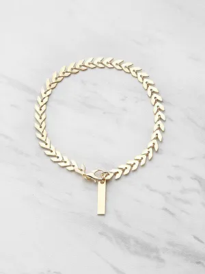 Leaf Shaped Chain Bracelet