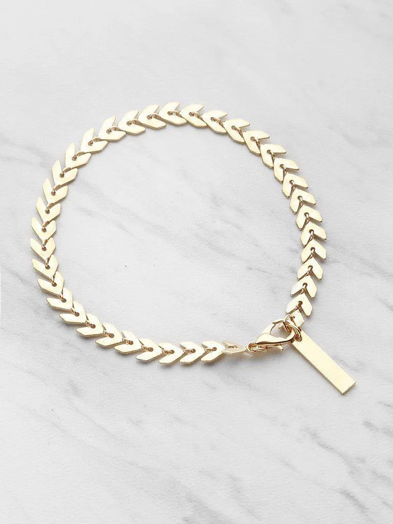 Leaf Shaped Chain Bracelet