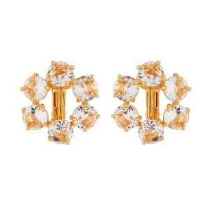 Les Nereides Crystal 6 Stones La Diamantine Clip-On Creoles