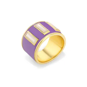 Limited Edition Gigi Enamel Ring / Purple Rose