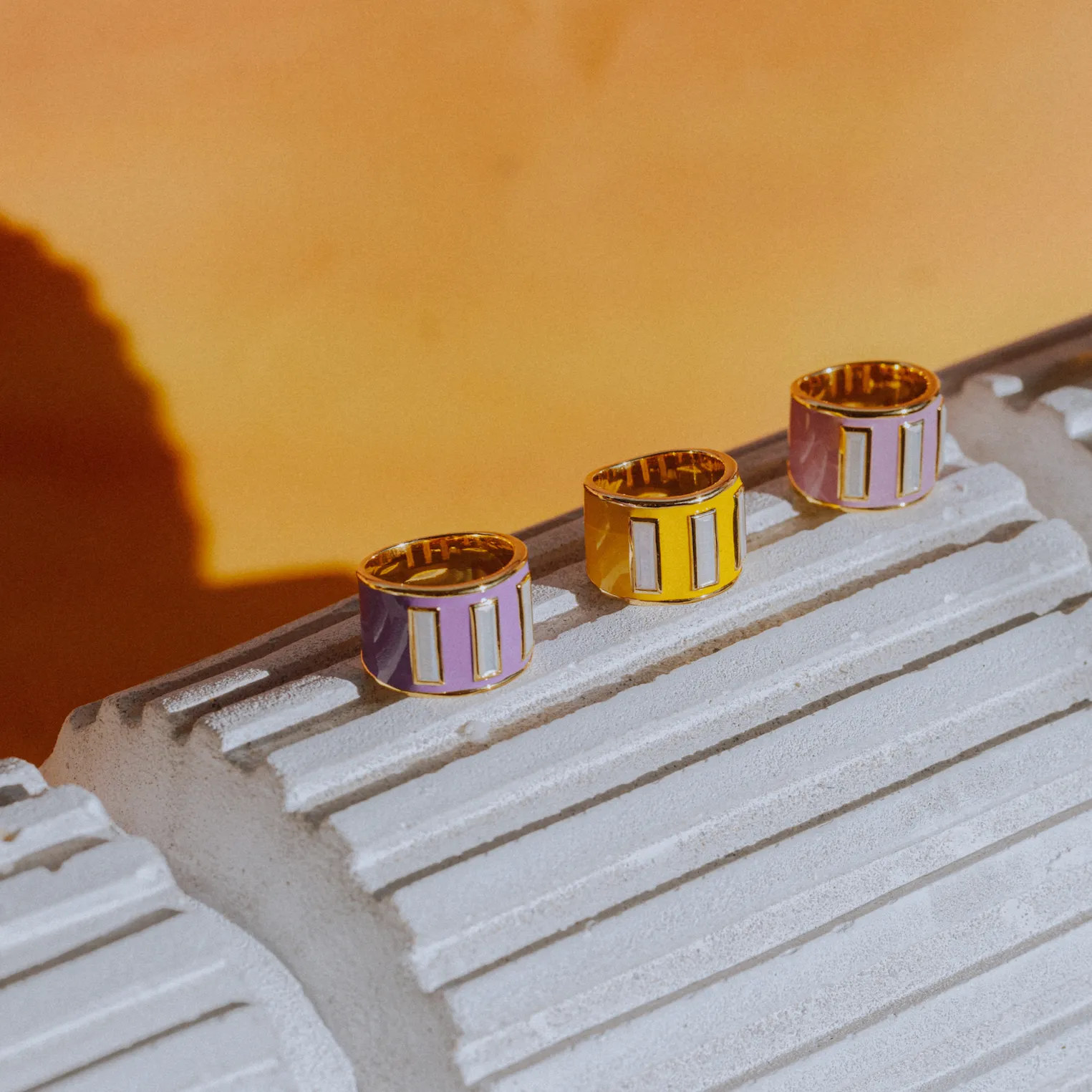 Limited Edition Gigi Enamel Ring / Purple Rose