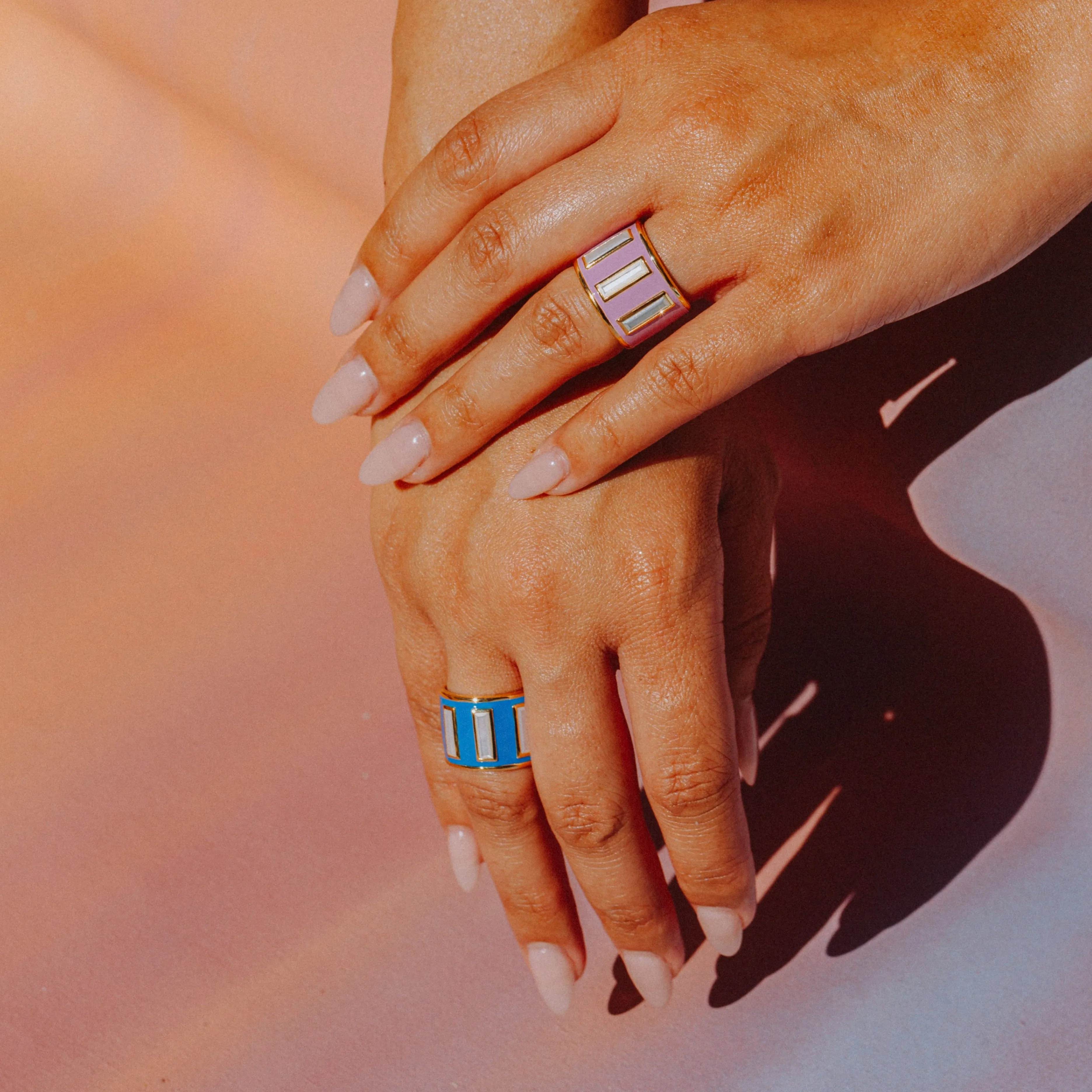 Limited Edition Gigi Enamel Ring / Purple Rose