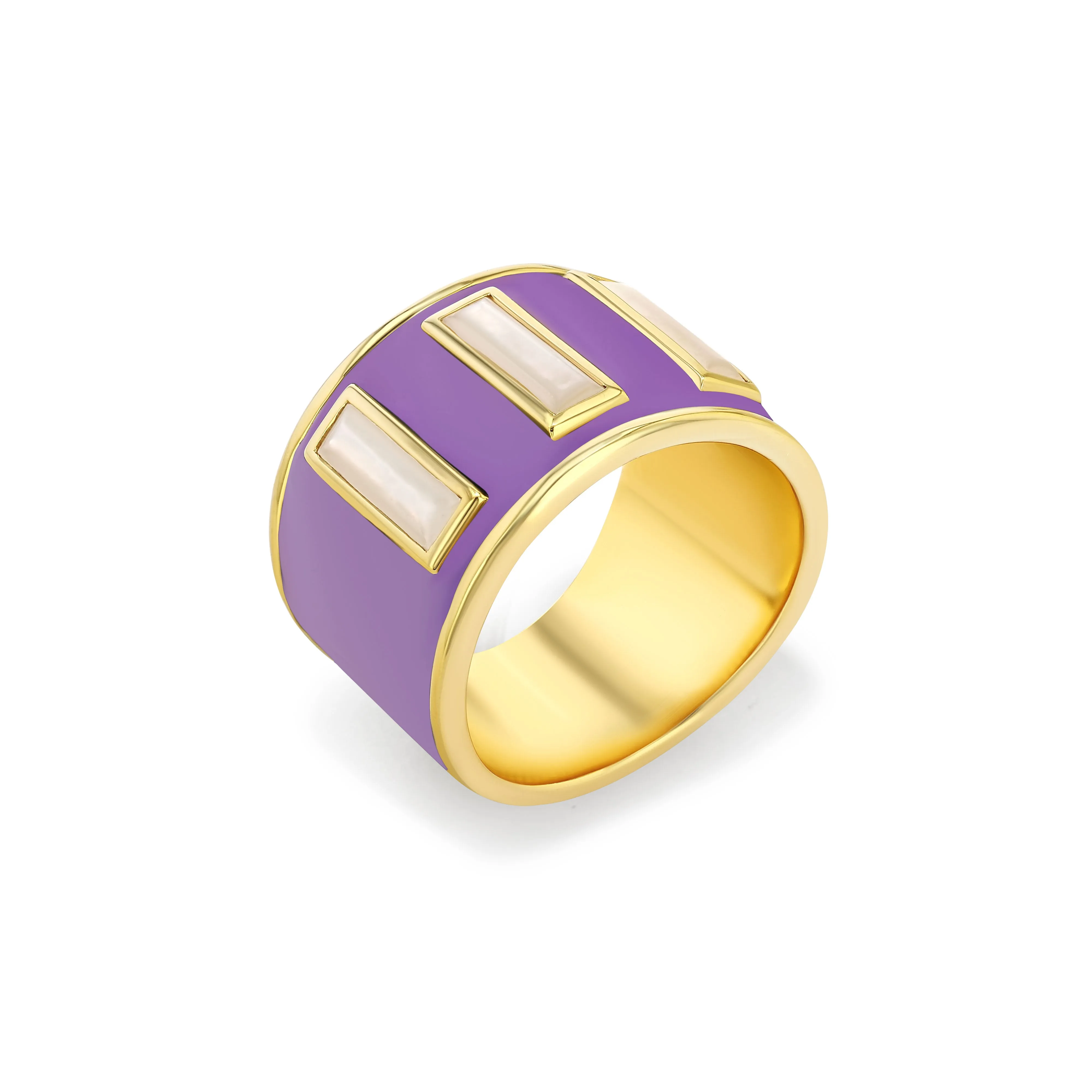 Limited Edition Gigi Enamel Ring / Purple Rose