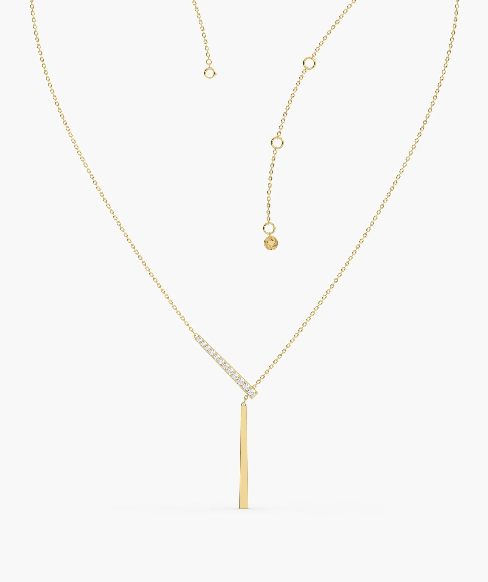 Linear Elegance 14K Gold Necklace
