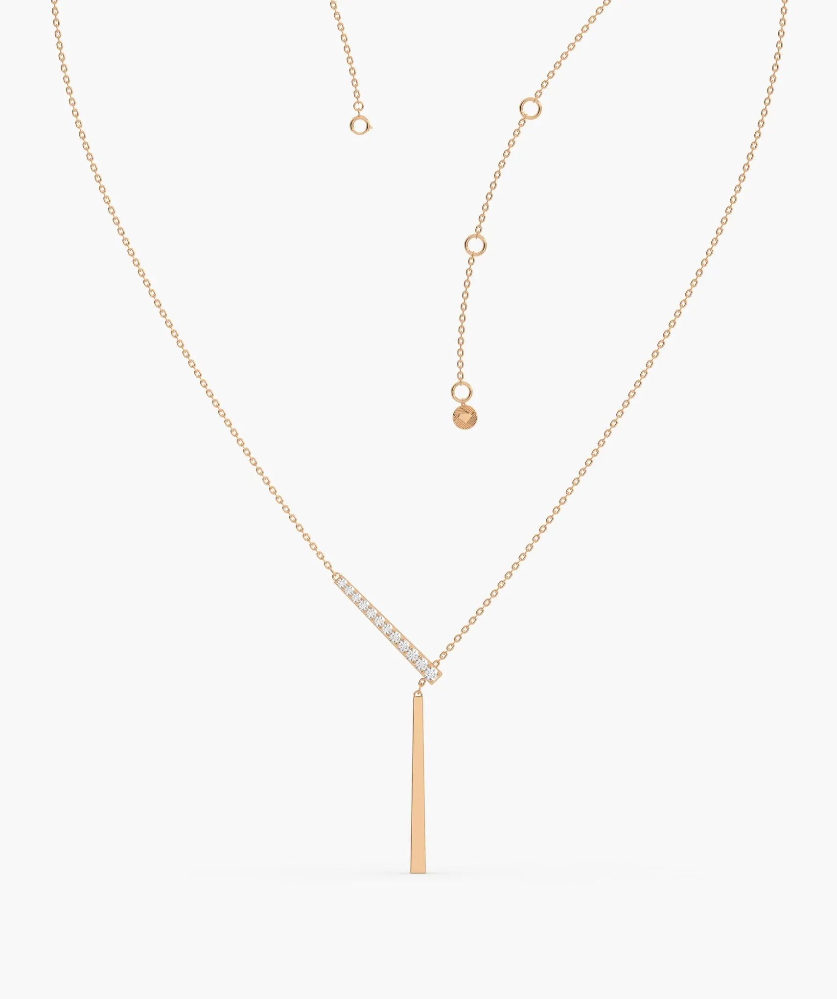 Linear Elegance 14K Gold Necklace