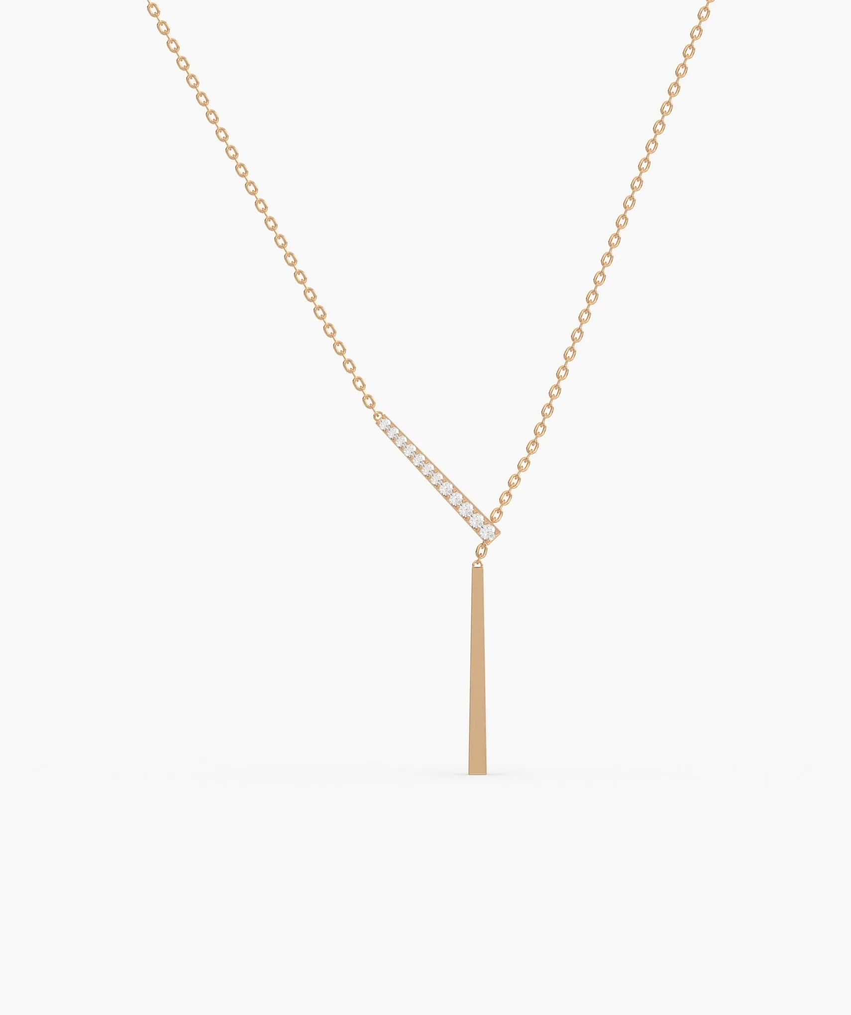 Linear Elegance 14K Gold Necklace