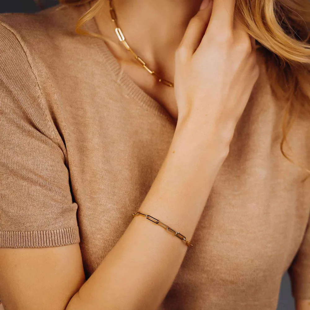 LINK CHAIN GOLD BRACELET